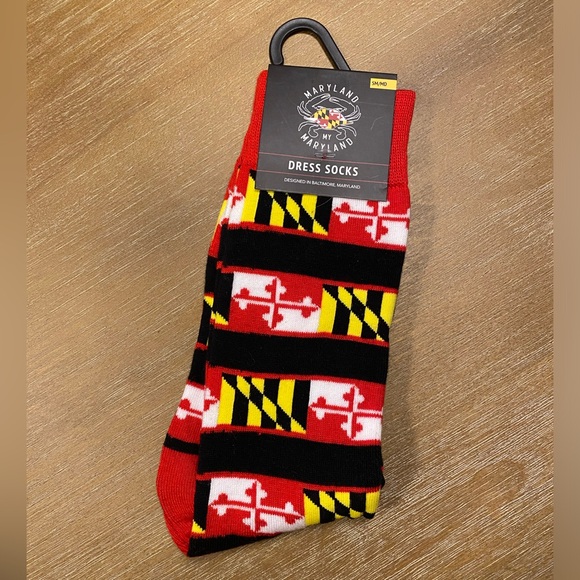 Maryland Flag Print Socks - Picture 1 of 2